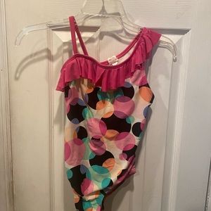 M (7/8) xhilaration Girls Pink One Piece Swimsuit